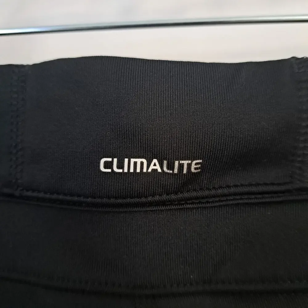 Adidas Climalite Cropped Black Wide Leg Athletic Pants Women's Small - Picture 4 of 6